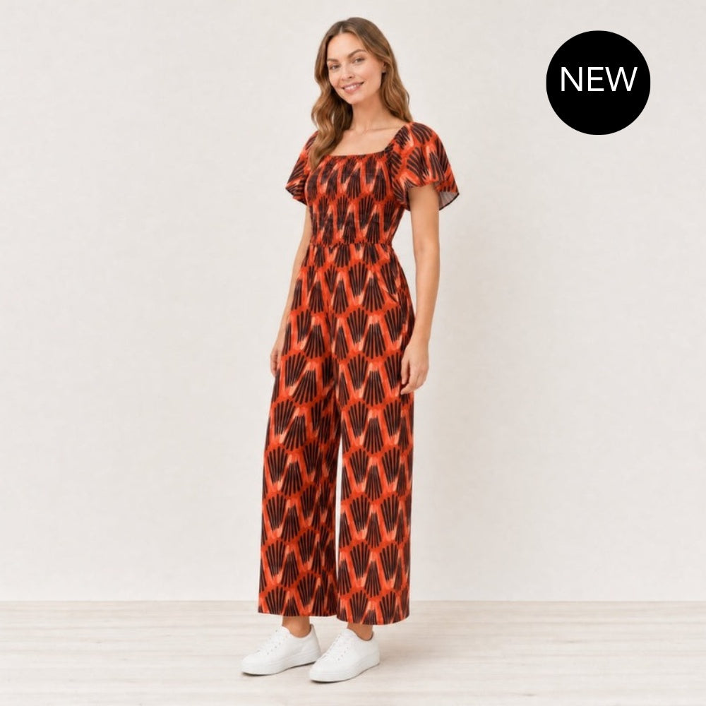 Ivan Jumpsuit (Abstract Saffron) - NEW