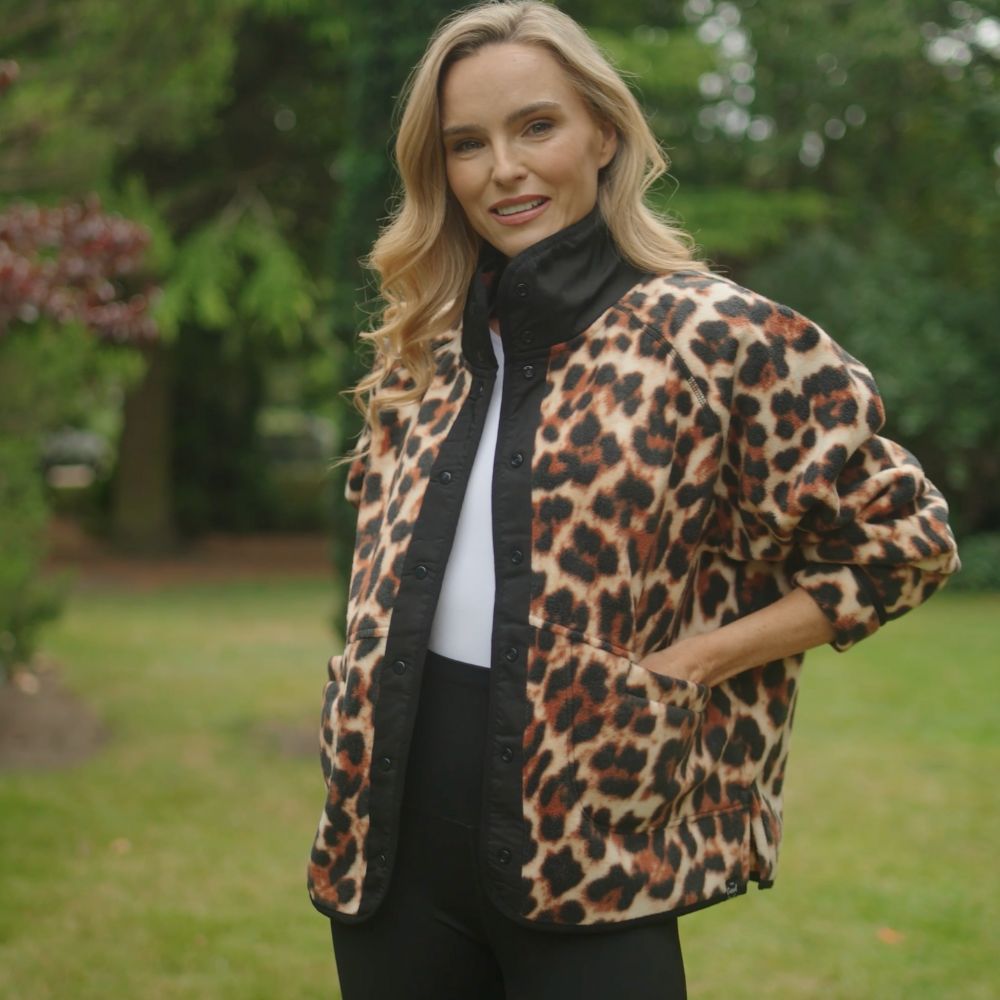 Molly Fleece Jacket (Black/Leopard Trim x Leopard/Black Trim) 2 for €85.00!