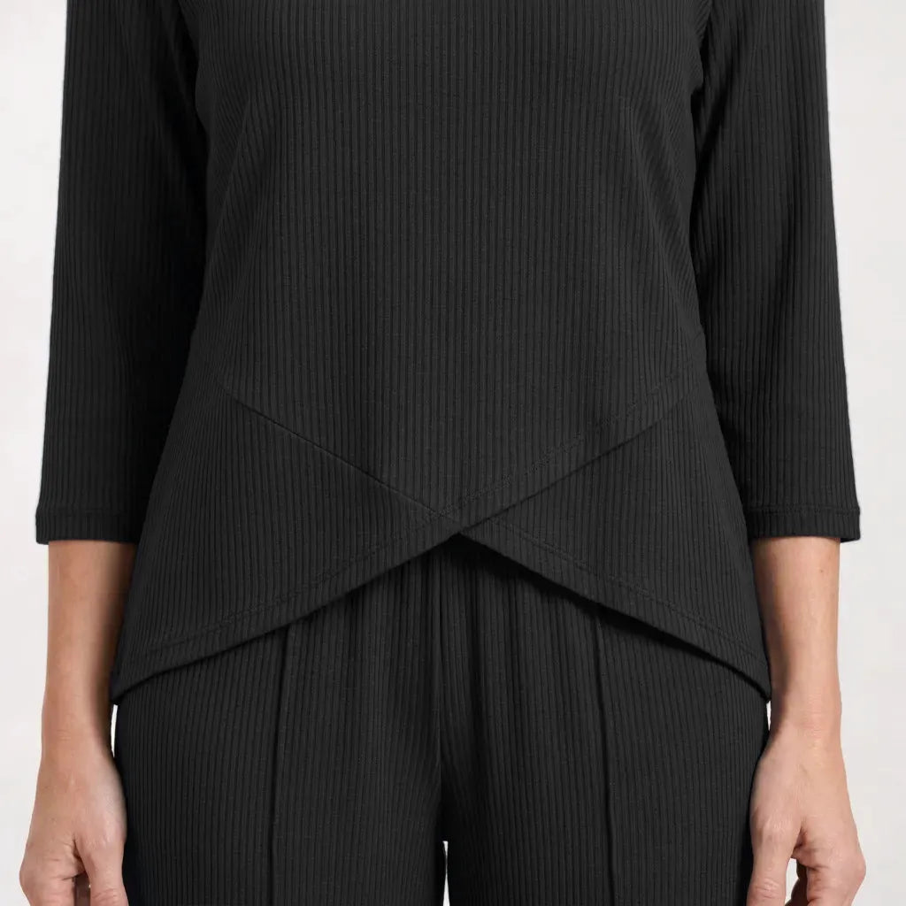 Lily Co-ord (Black) - Top Detail Close-Up