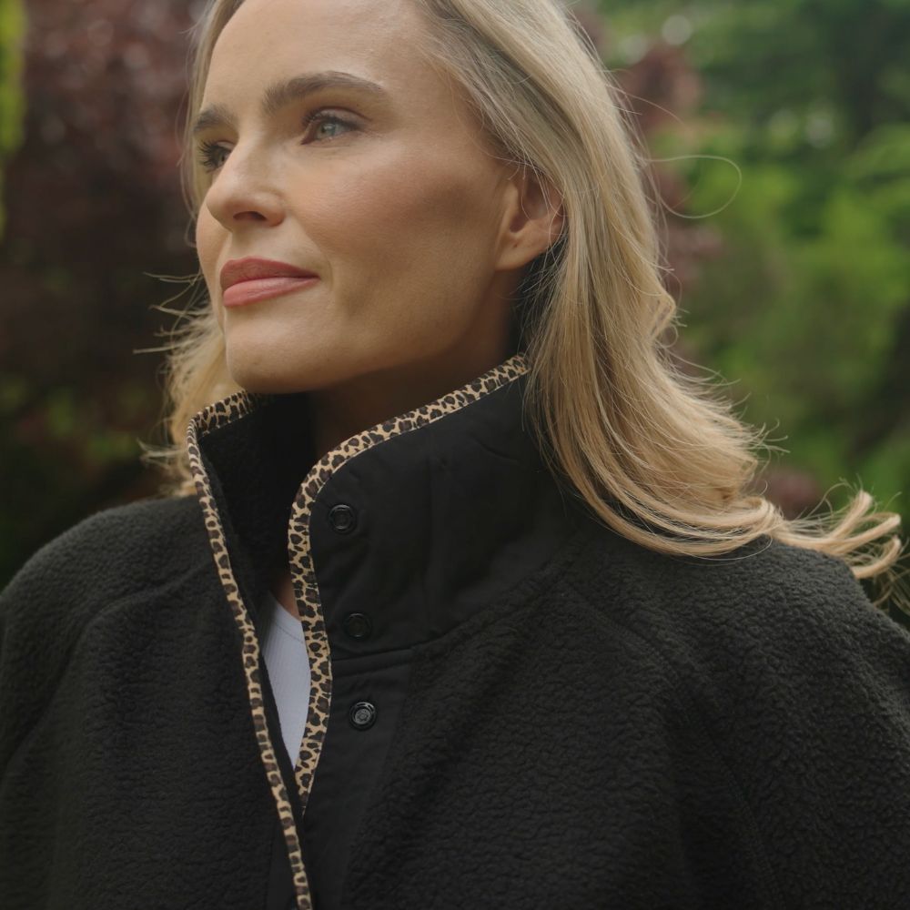 Molly Fleece Jacket (Black/Leopard Trim x Leopard/Black Trim) 2 for €85.00!