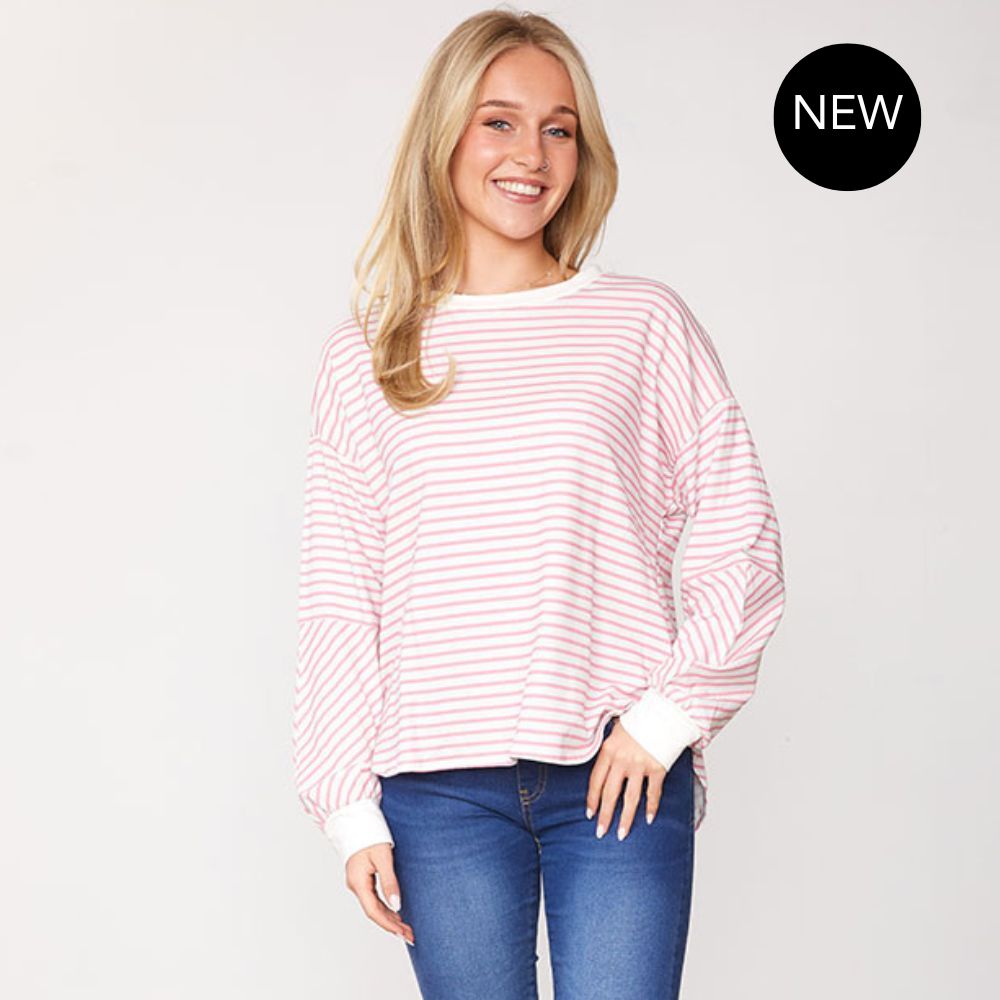 Kiera Jumper (Pink Stripe)