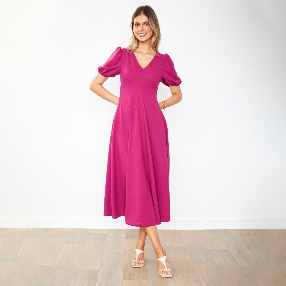 Flora Dress (Berry)