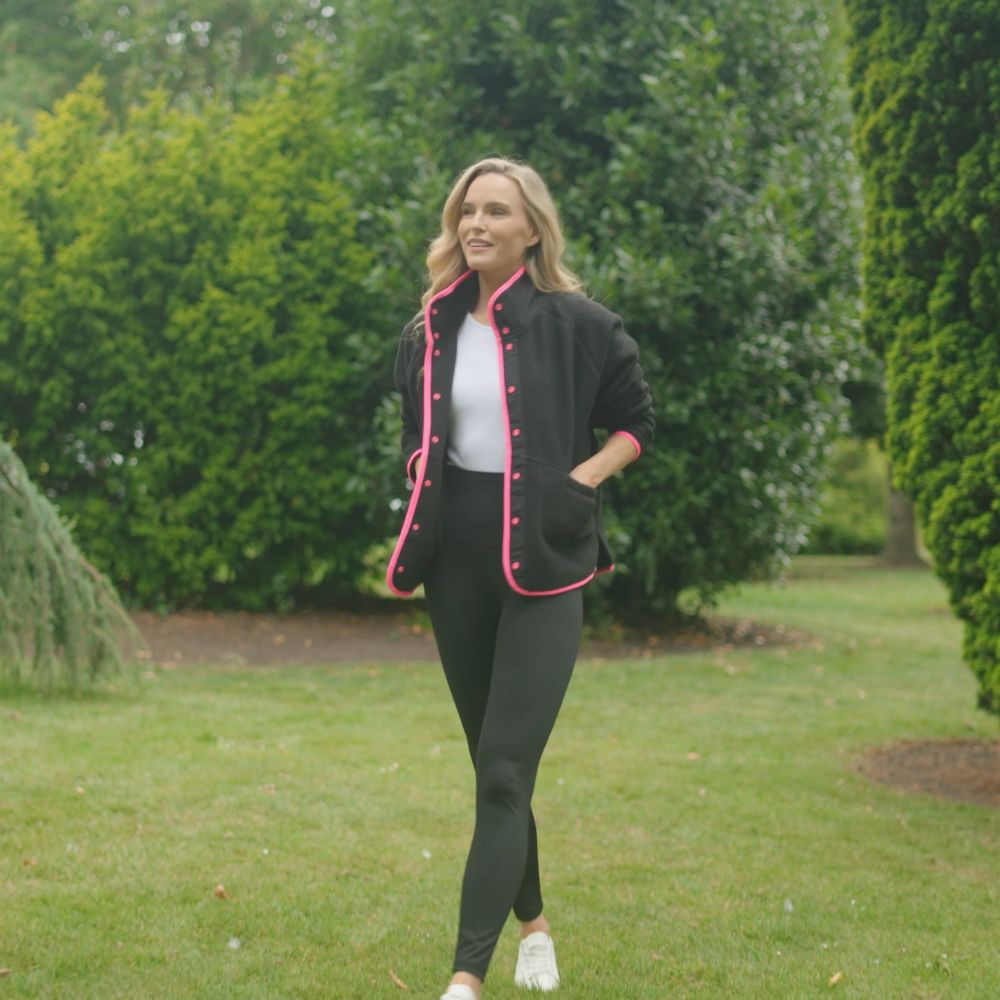 Molly Fleece Jacket (Coral Red/Pink Trim x Black/Neon Pink Trim) 2 for €85.00!