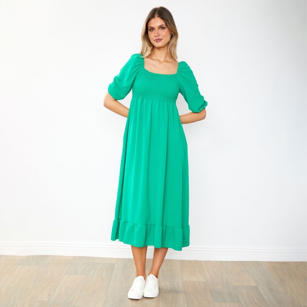 Vella Dress (Kelly Green)