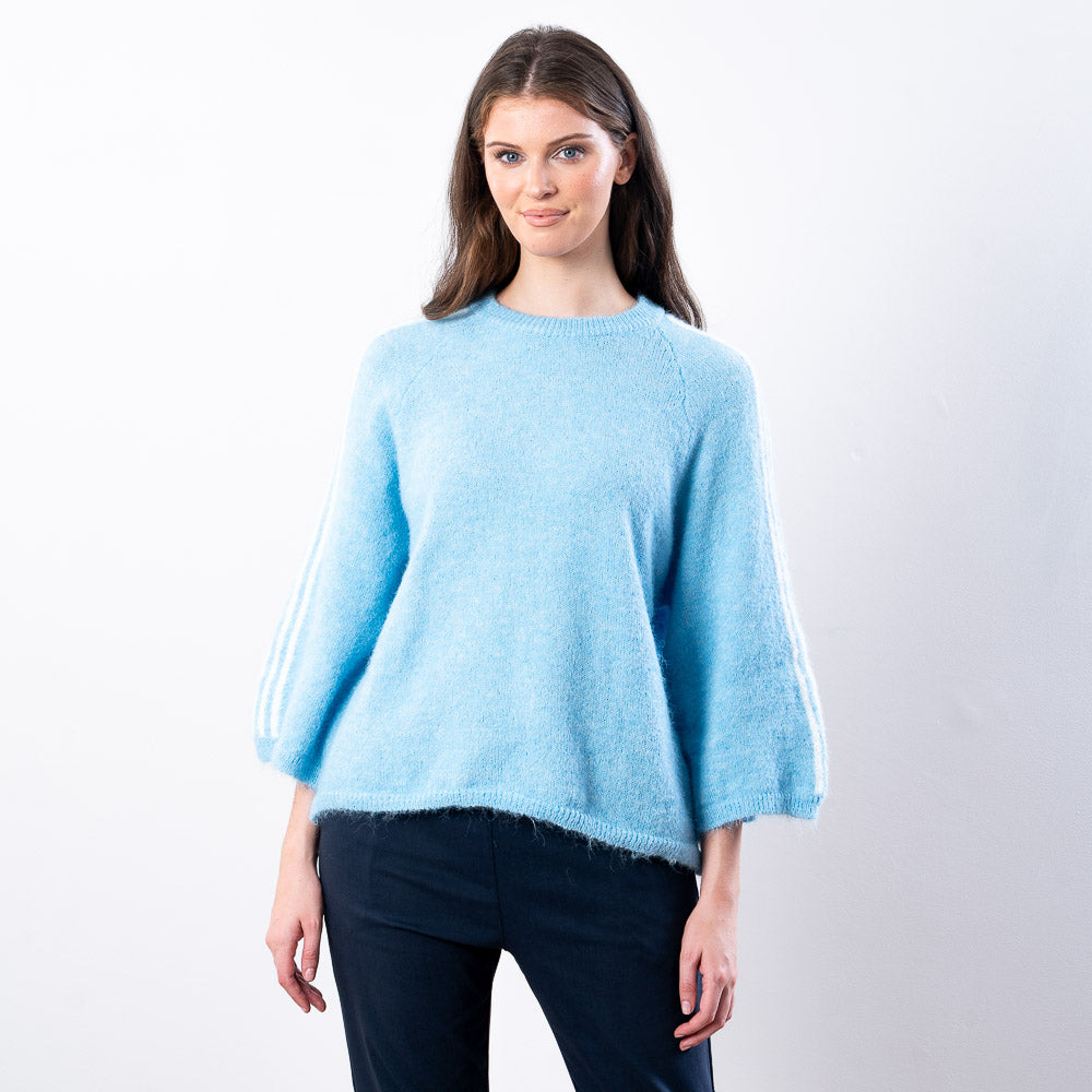 Debbie Knit Jumper Stripe (Blue)