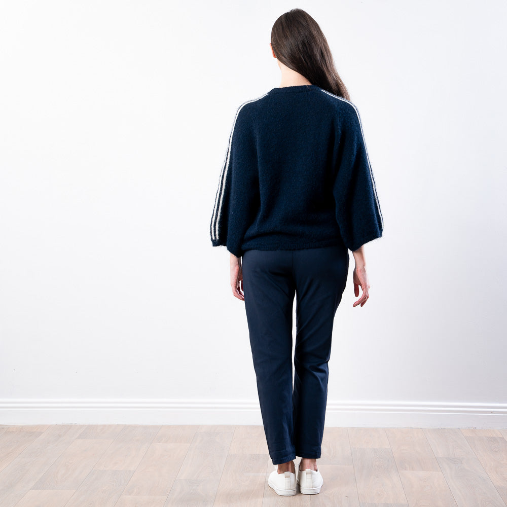 Debbie Knit Jumper Stripe (Navy)
