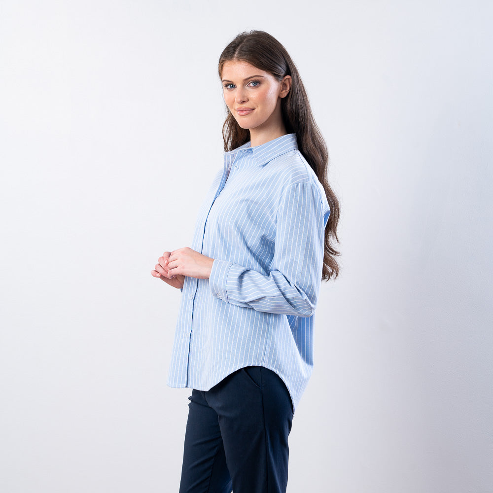 Fallon Stripe Shirt (Blue)