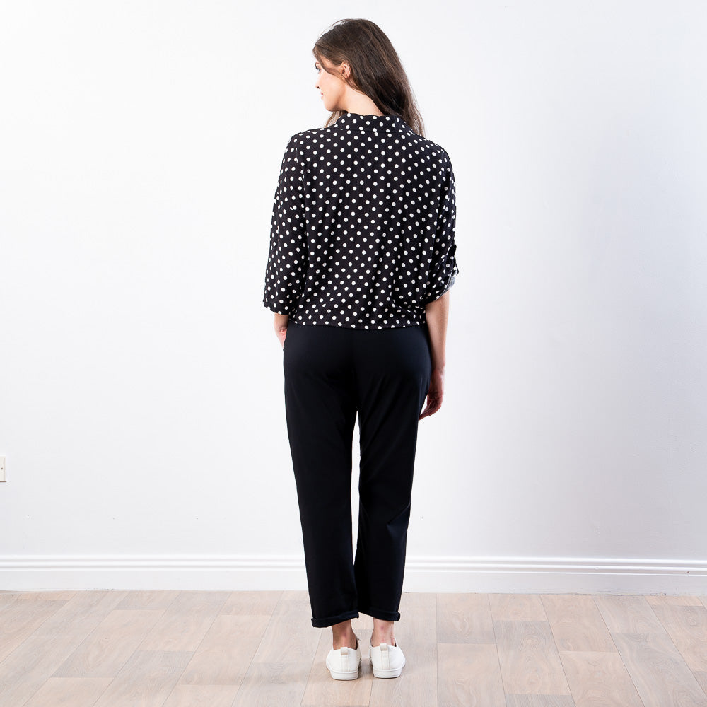 Julia Top (Black Polka Dot)