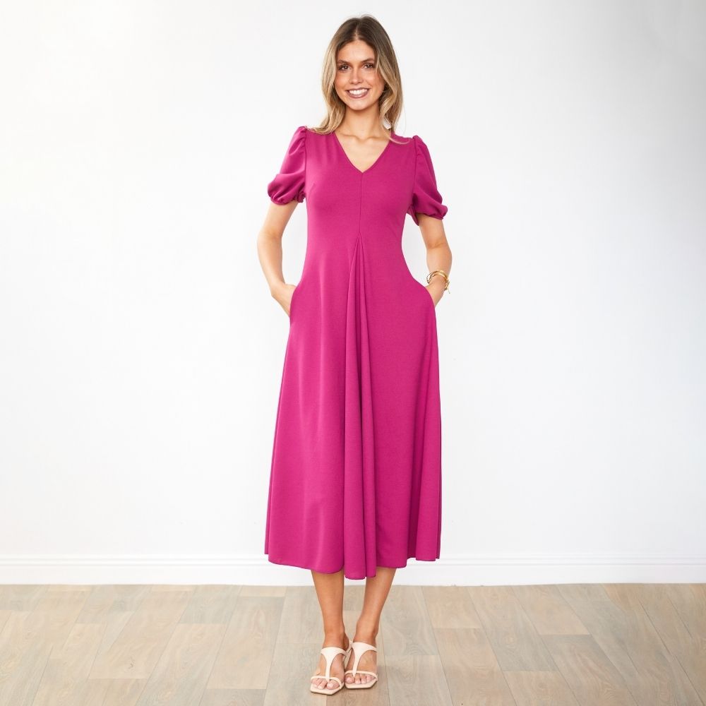 Flora Dress (Berry)