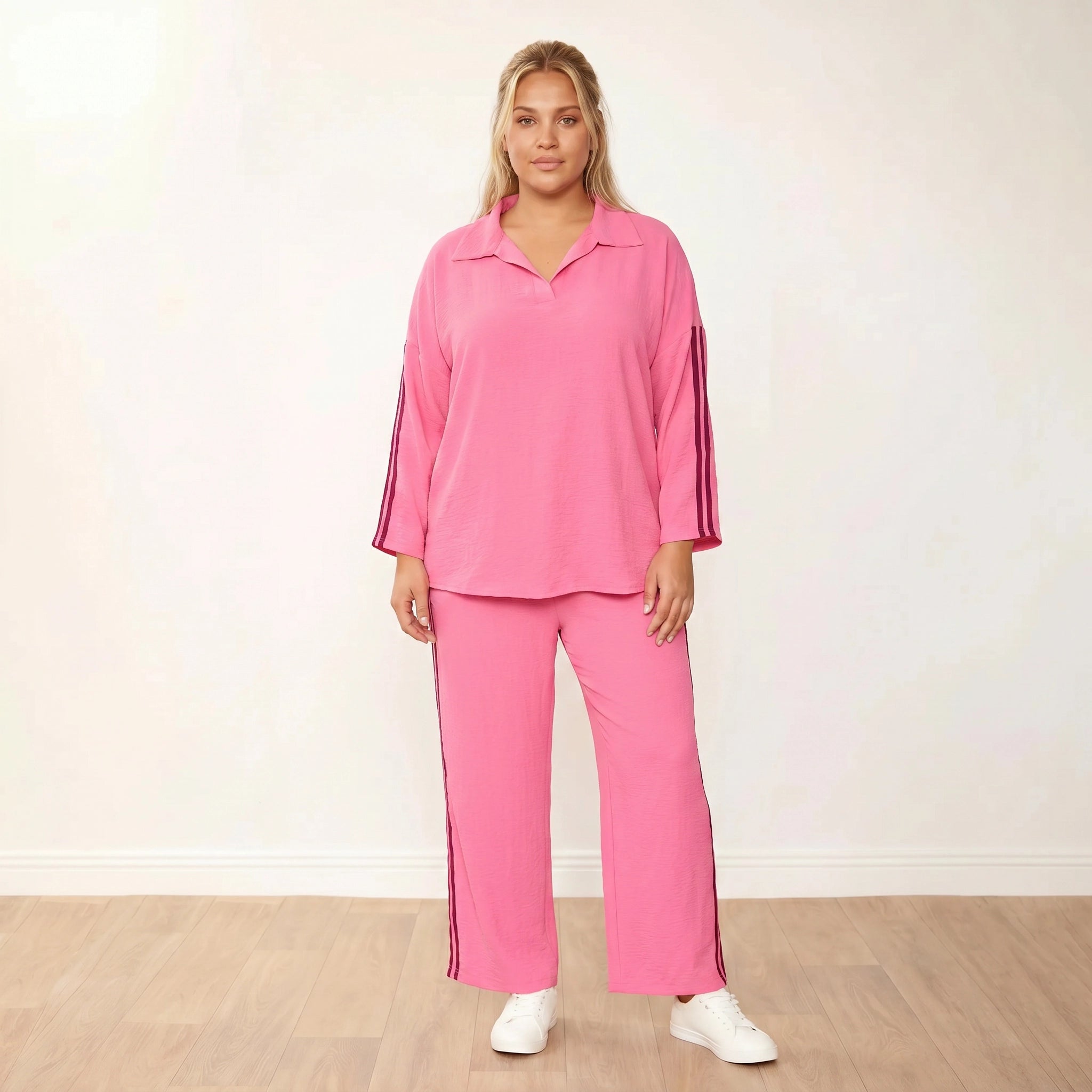 Clara Co-Ord in pink and berry – women's co-ord set – view 15