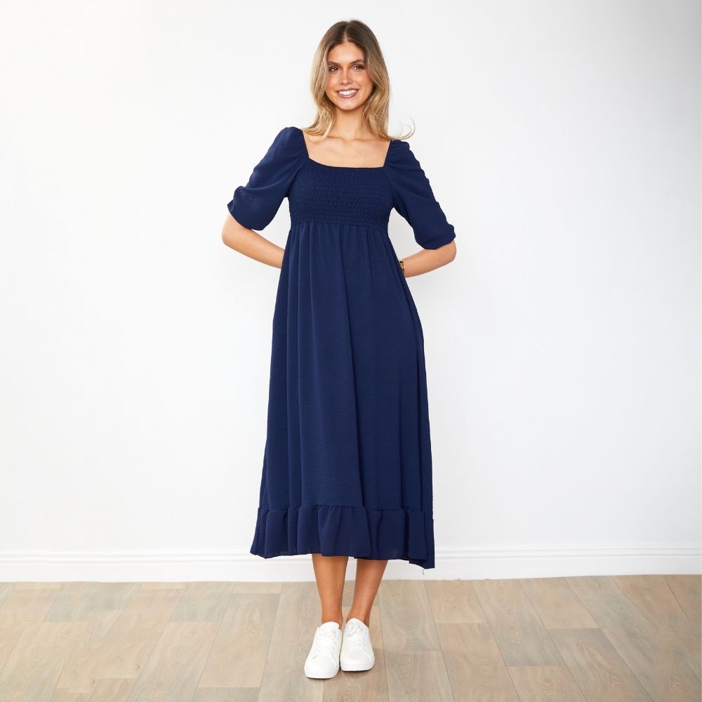 Vella Dress (Navy)