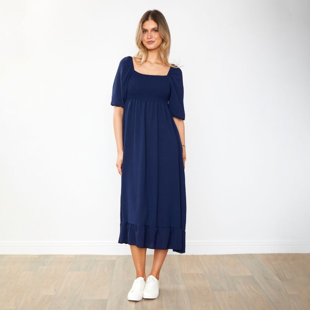 Vella Dress (Navy)