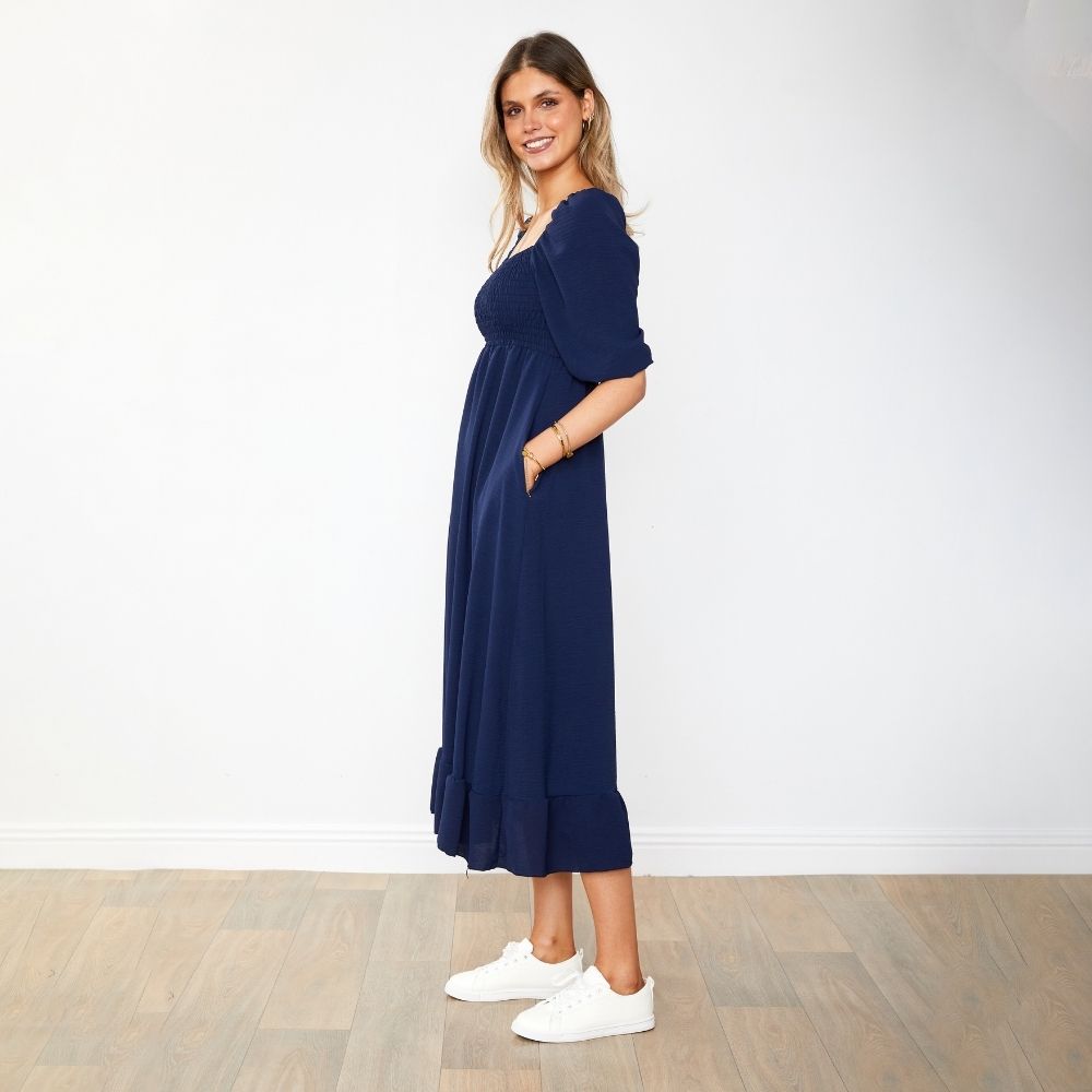 Vella Dress (Navy)