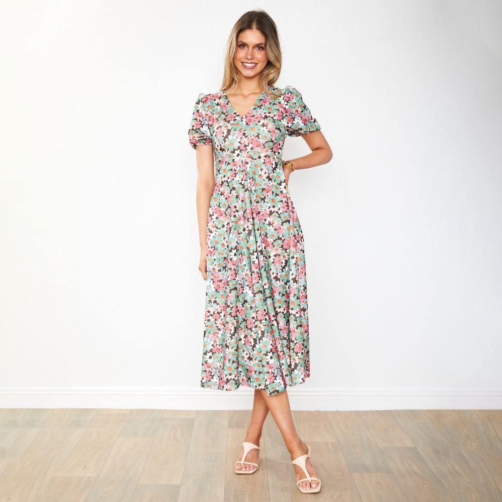 Flora Dress (Ditzy Bloom Lilac)