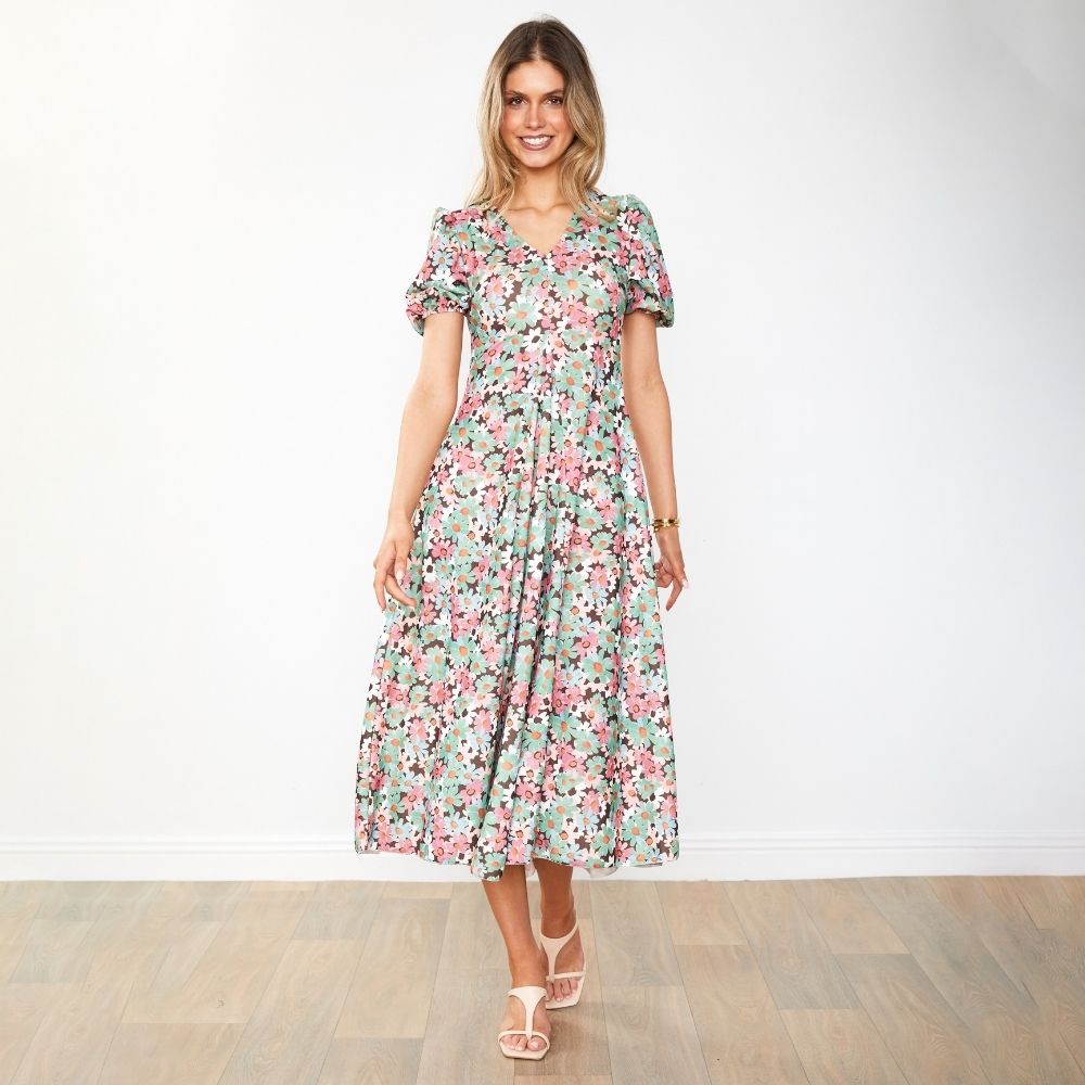 Flora Dress (Ditzy Bloom Lilac)