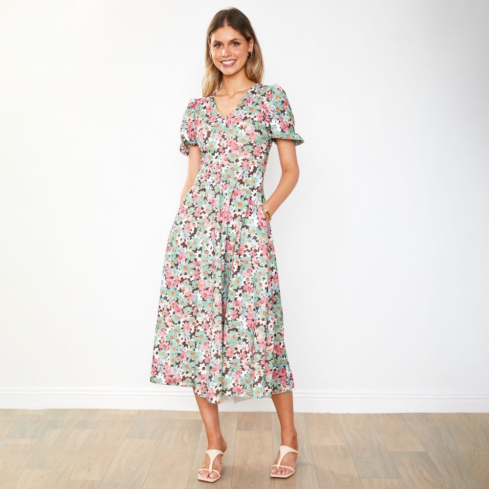 Flora Dress (Ditzy Bloom Lilac)