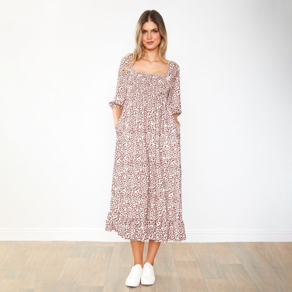 Vella Dress (Ruby Floral)