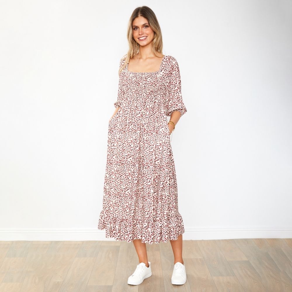 Vella Dress (Ruby Floral)