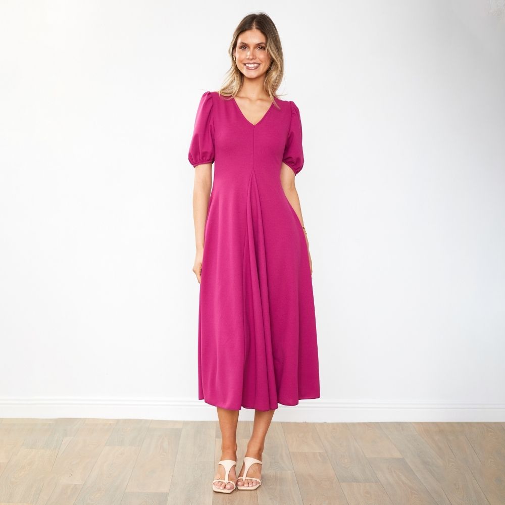 Flora Dress (Berry)