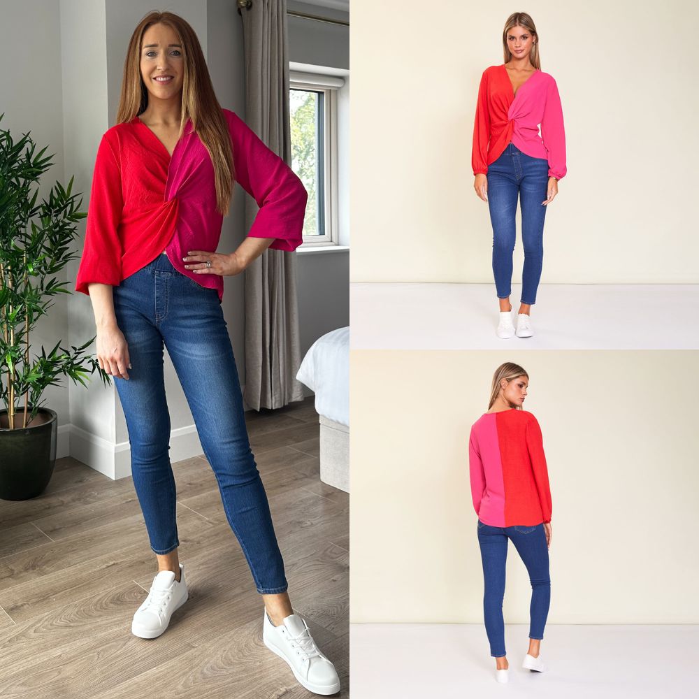 Milly Top (Red/Pink)