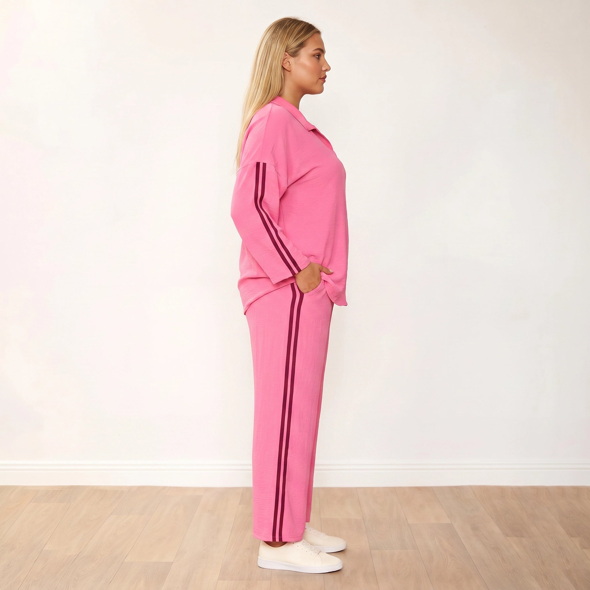 Clara Co-Ord in pink and berry – women's co-ord set – view 13