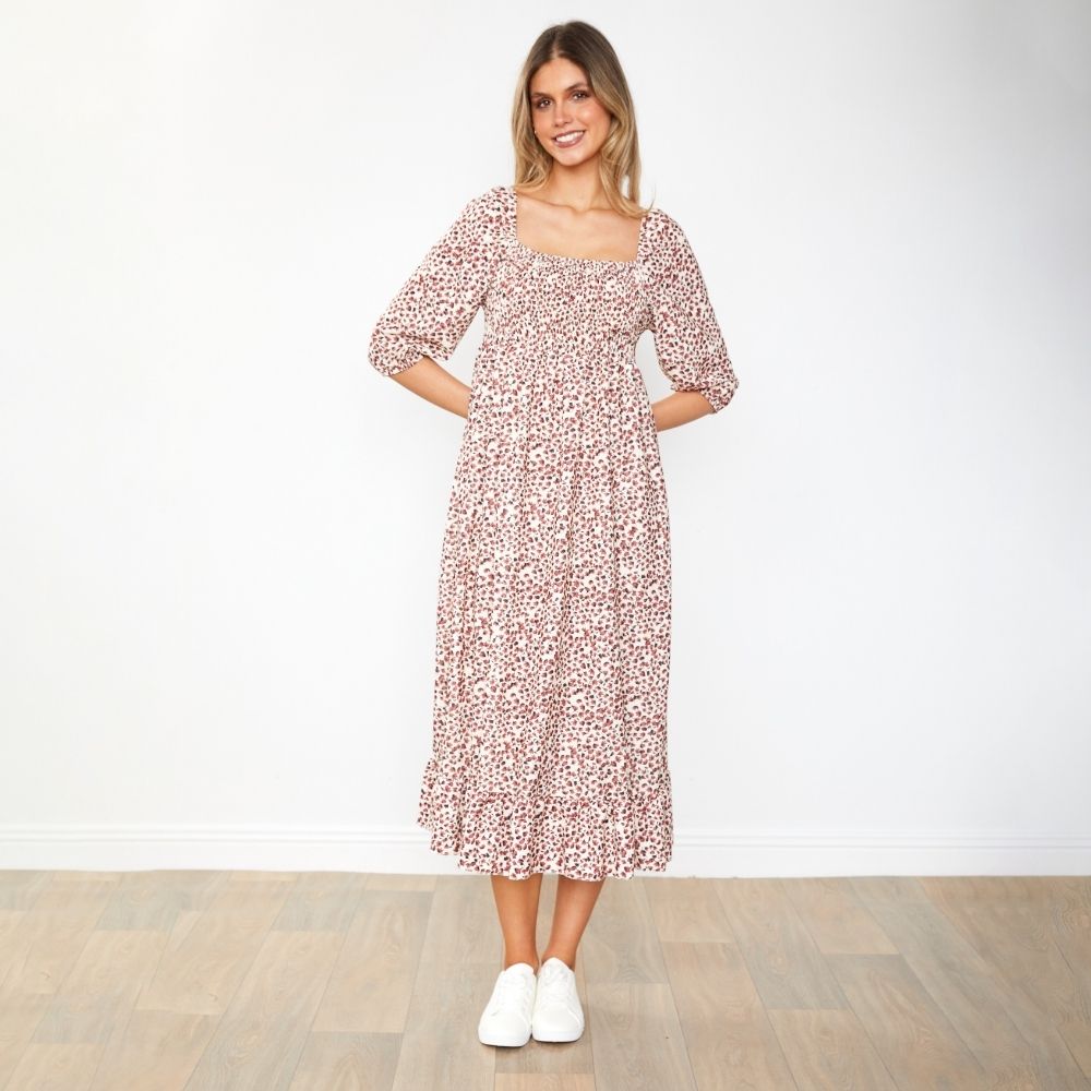 Vella Dress (Ruby Floral)