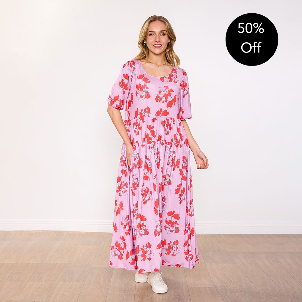 Blaire Dress (Blush Coral Bloom)