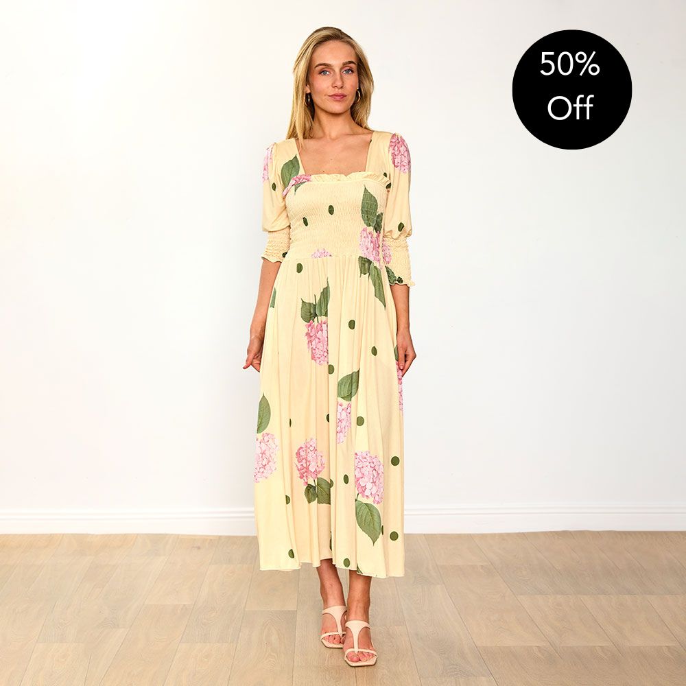 Pixie Dress (Lemon Polka Dot)