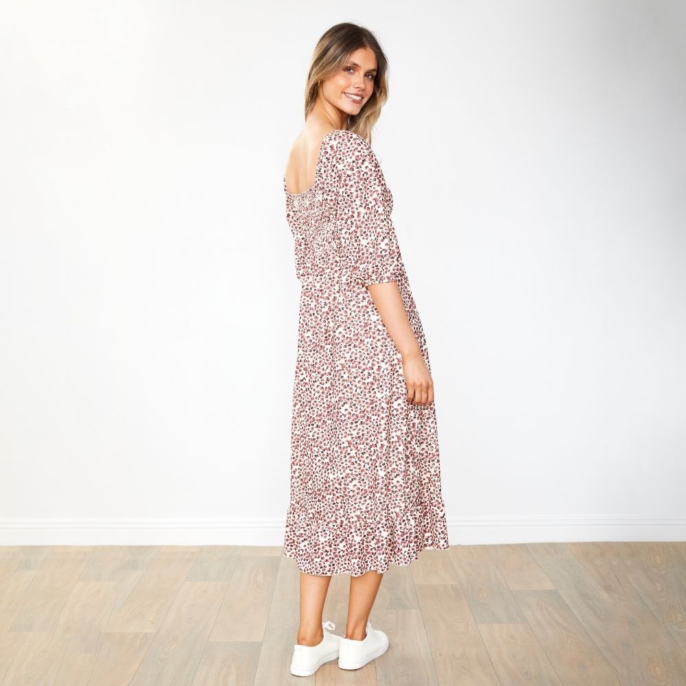 Vella Dress (Ruby Floral)