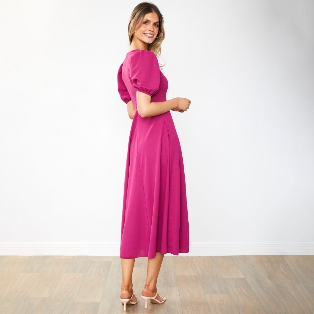 Flora Dress (Berry)