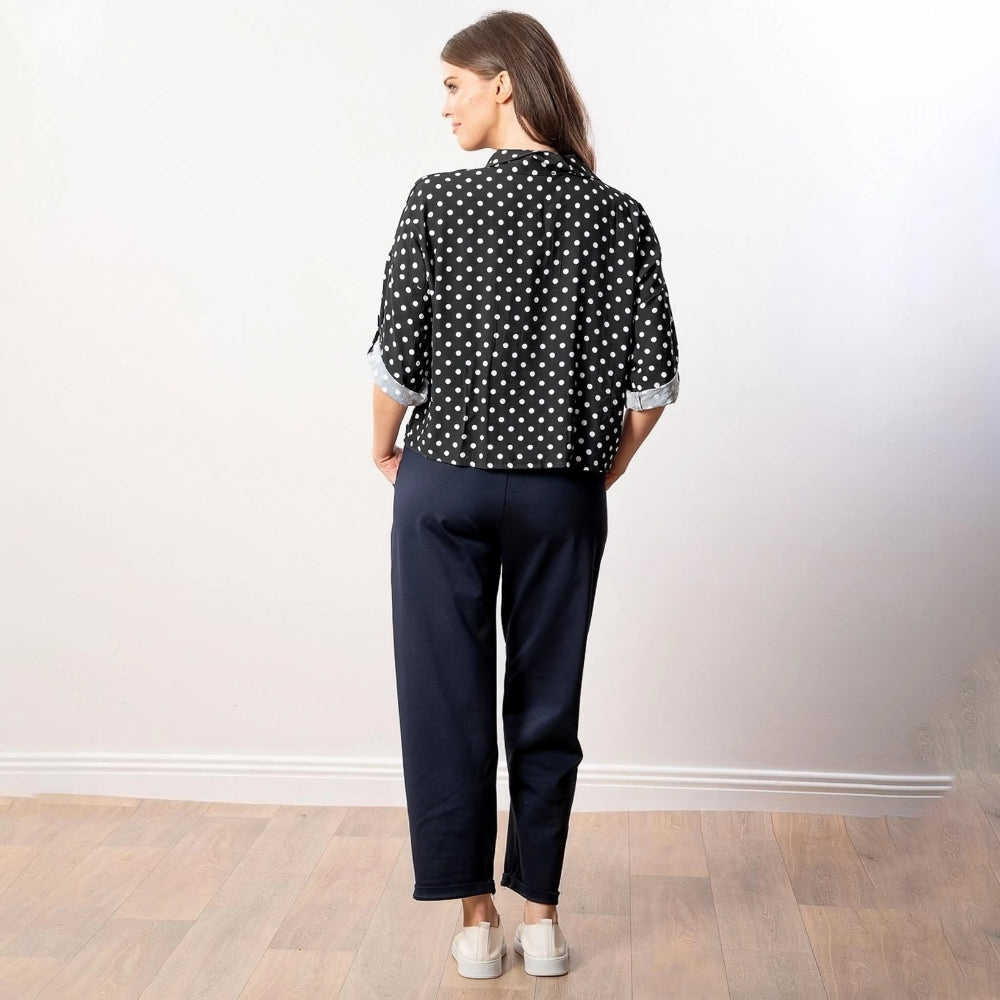Julia Top (Black Polka Dot)