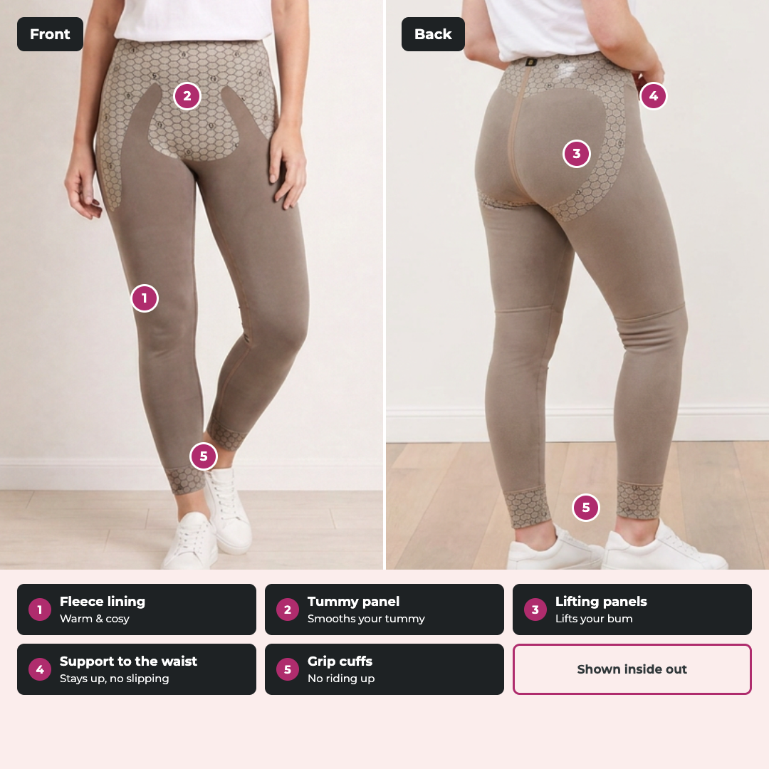 Mona Fleece Leggings (Black)