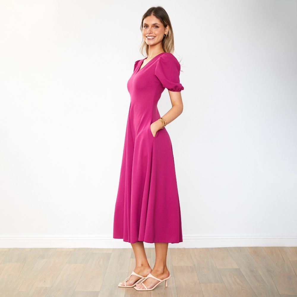 Flora Dress (Berry)