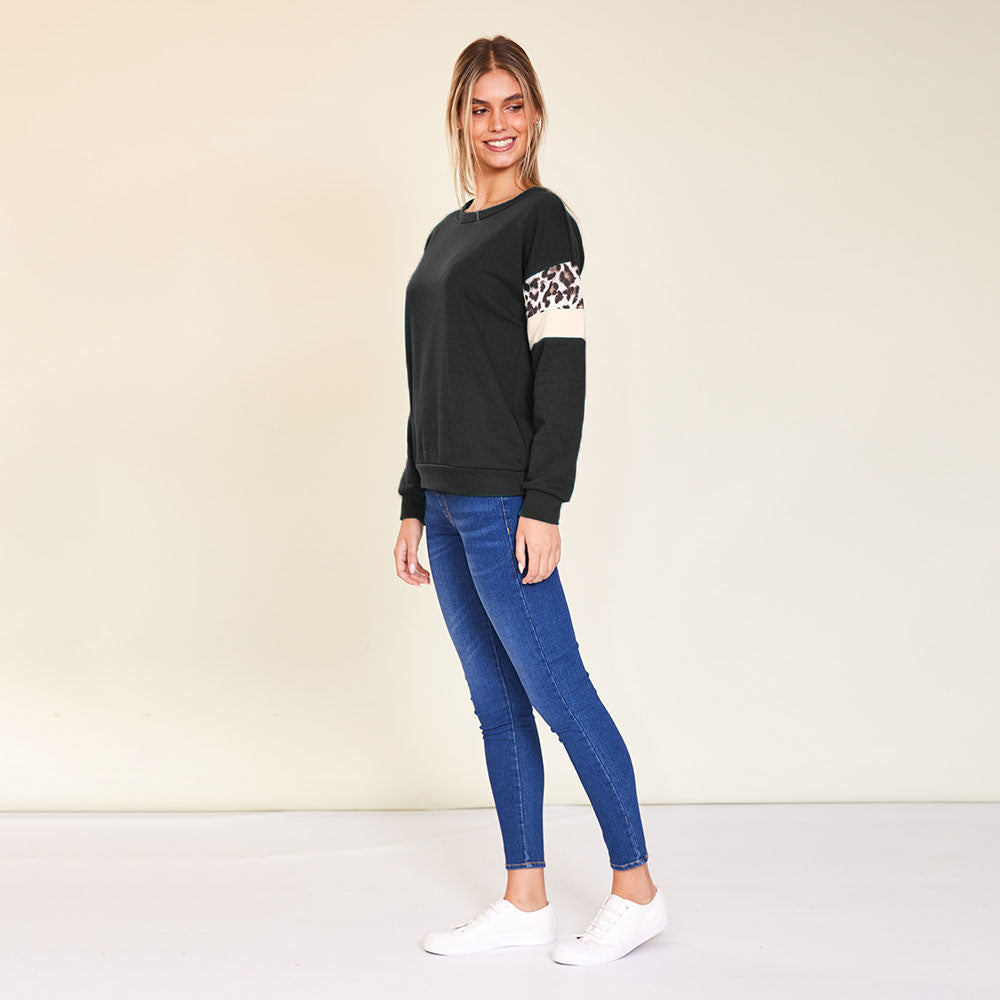 Ally Jumper (Black/Cream) - The Casual Company
