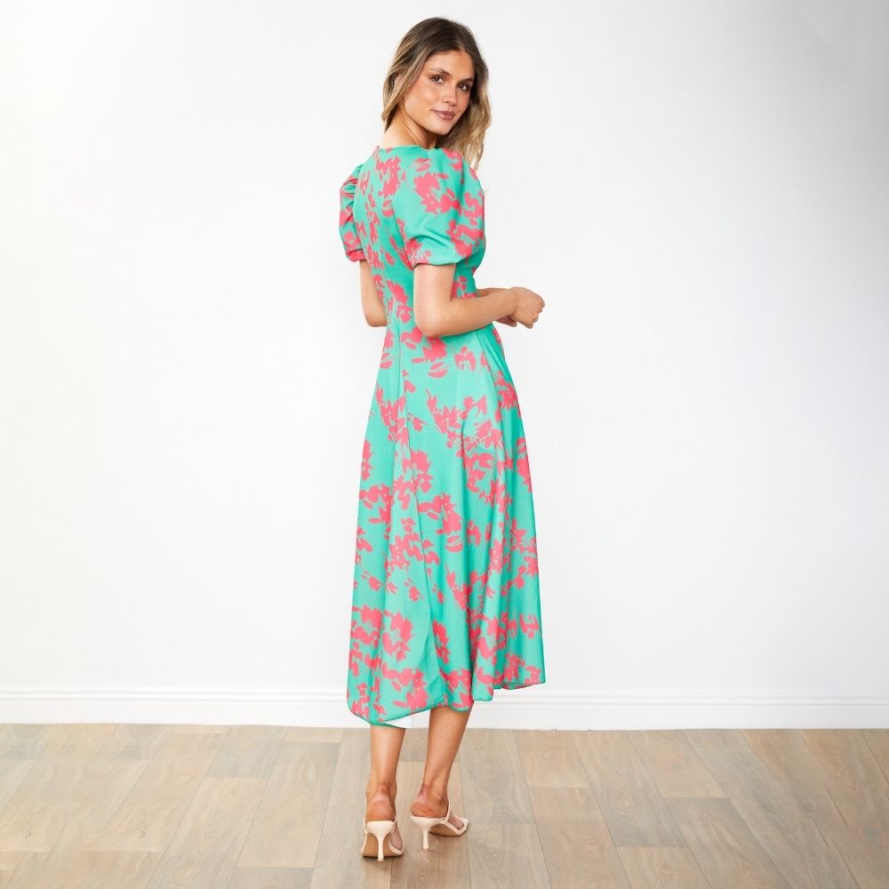 Flora Dress (Green Orchid)