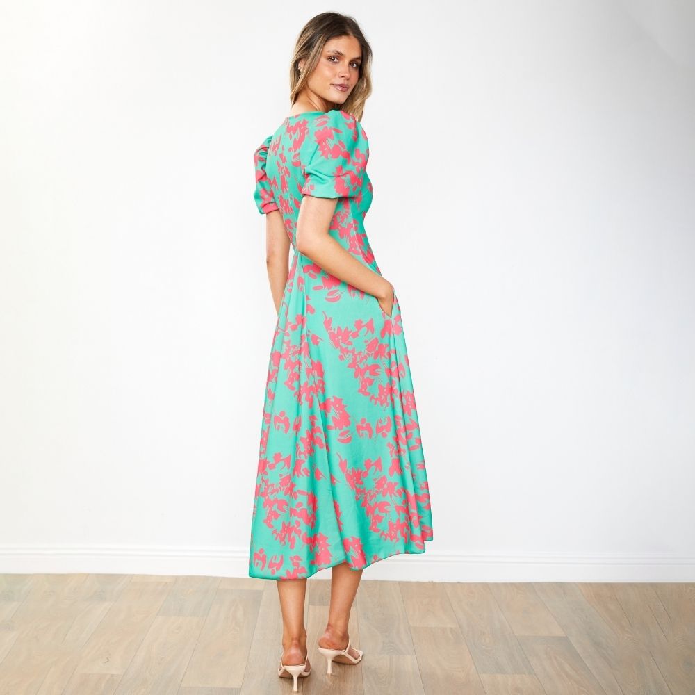Flora Dress (Green Orchid)