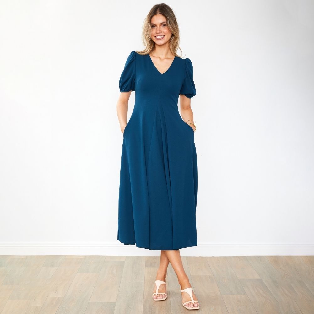 Flora Dress (Navy)