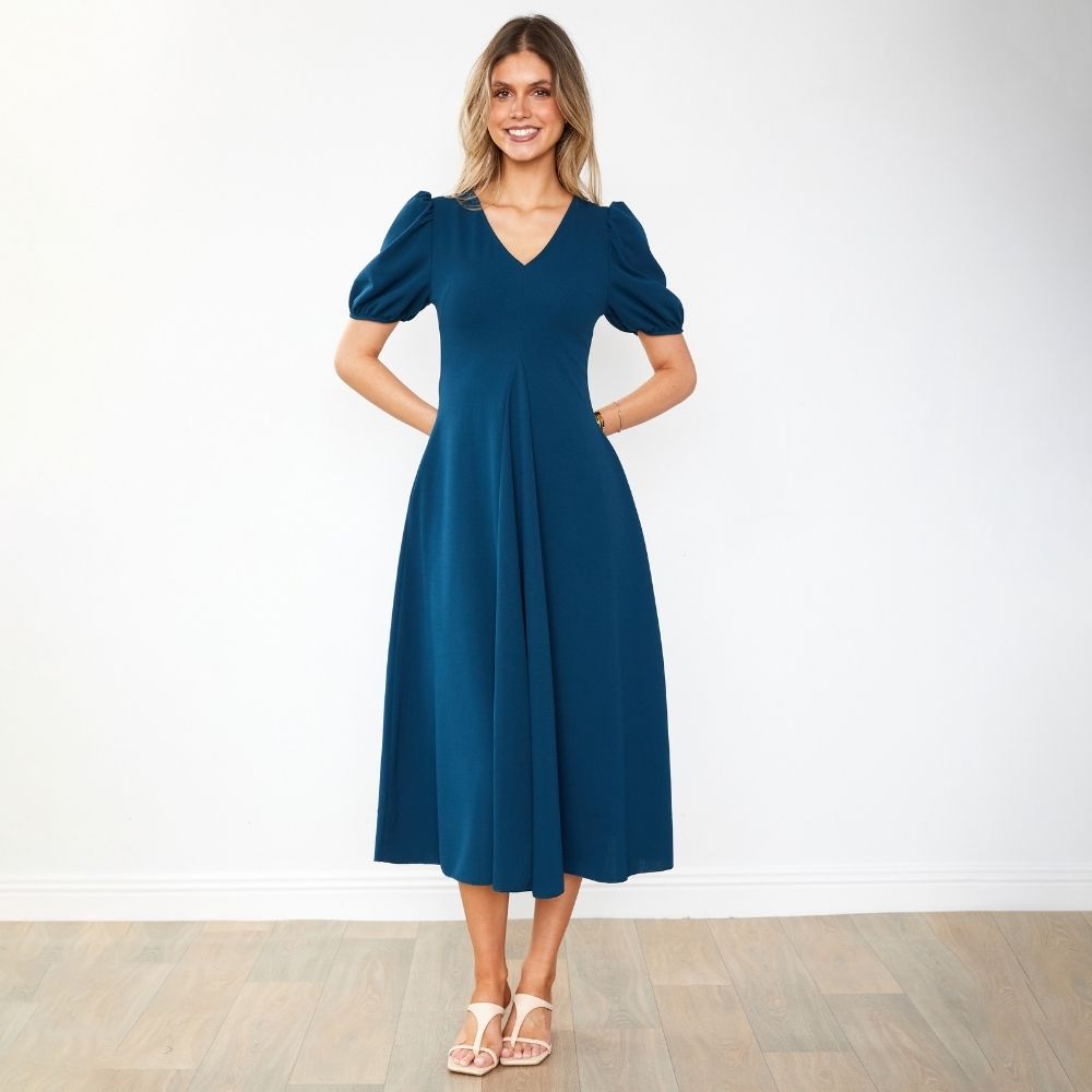 Flora Dress (Navy)