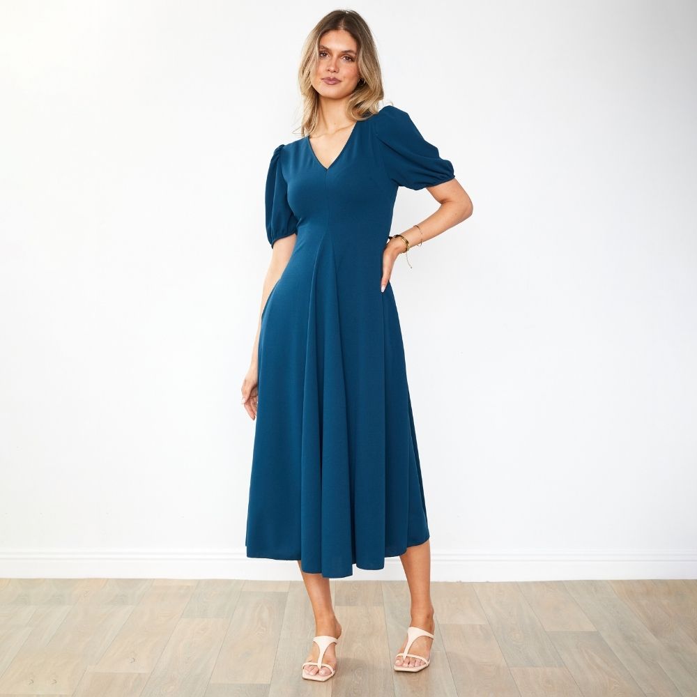 Flora Dress (Navy)