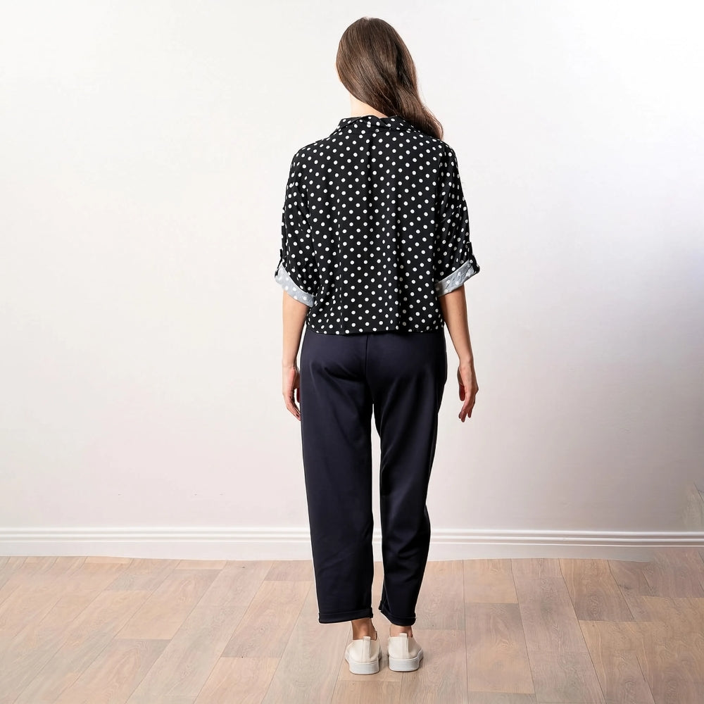 Julia Top (Black Polka Dot)