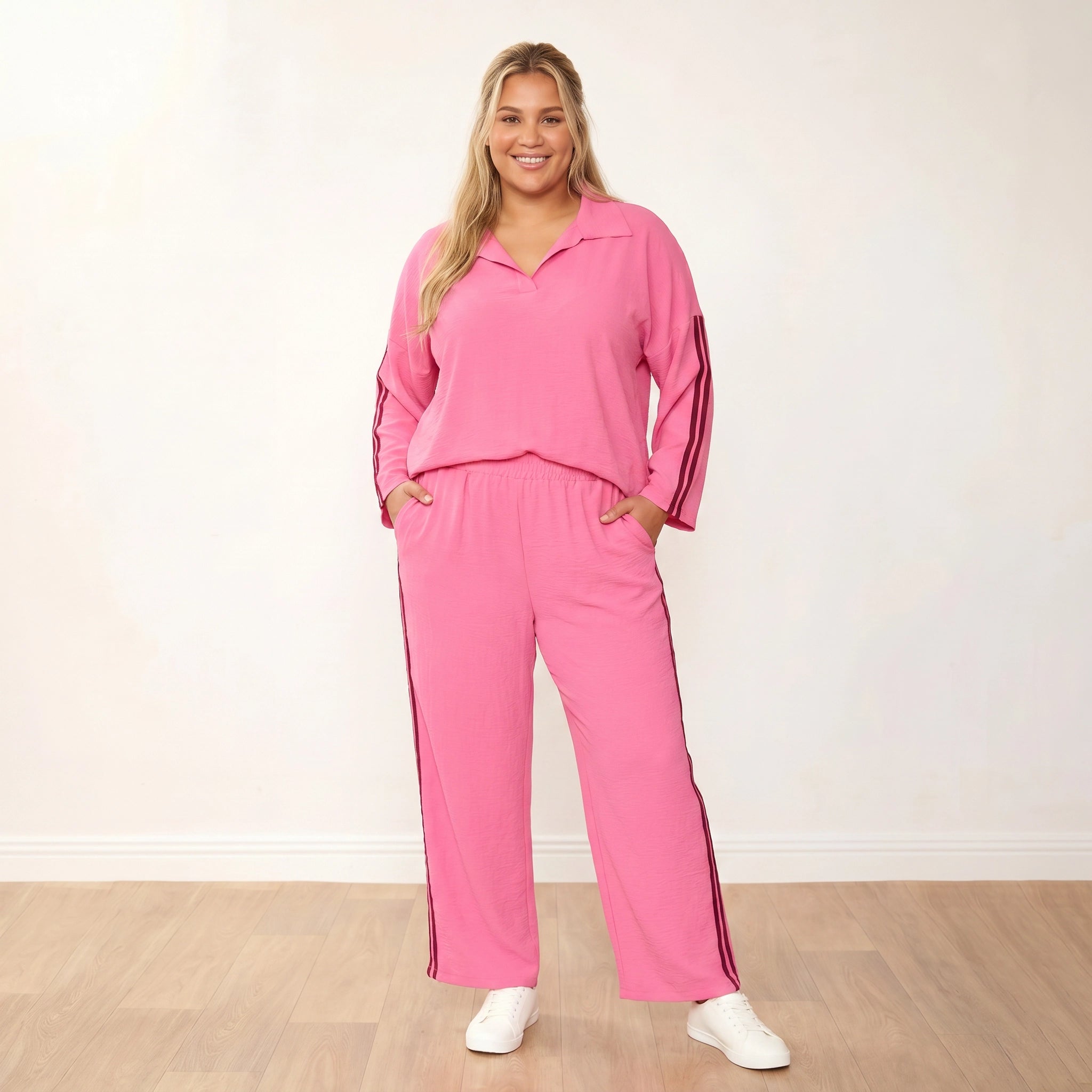 Clara Co-Ord in pink and berry – women's co-ord set – view 7