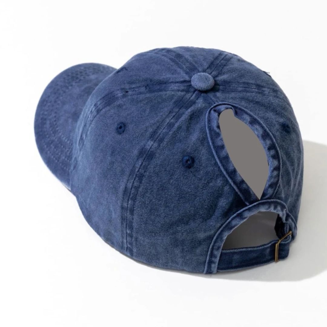 Grace Ponytail Cap (Navy)