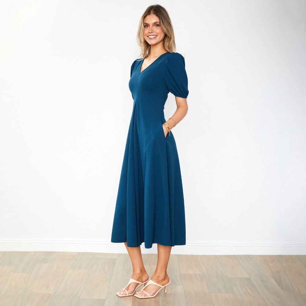Flora Dress (Navy)
