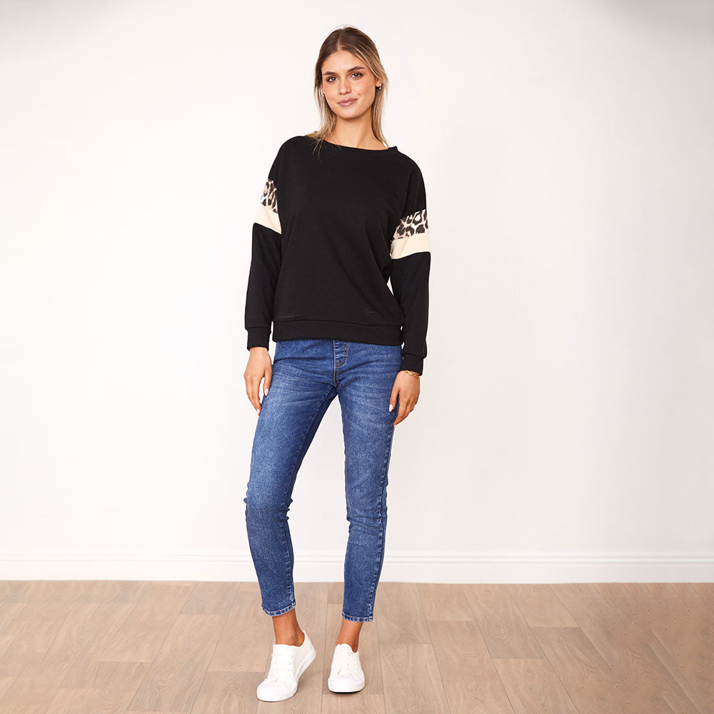 Ally Jumper (Black/Cream) - The Casual Company