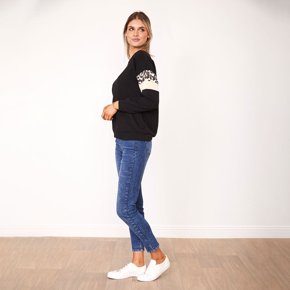 Ally Jumper (Black/Cream) - The Casual Company