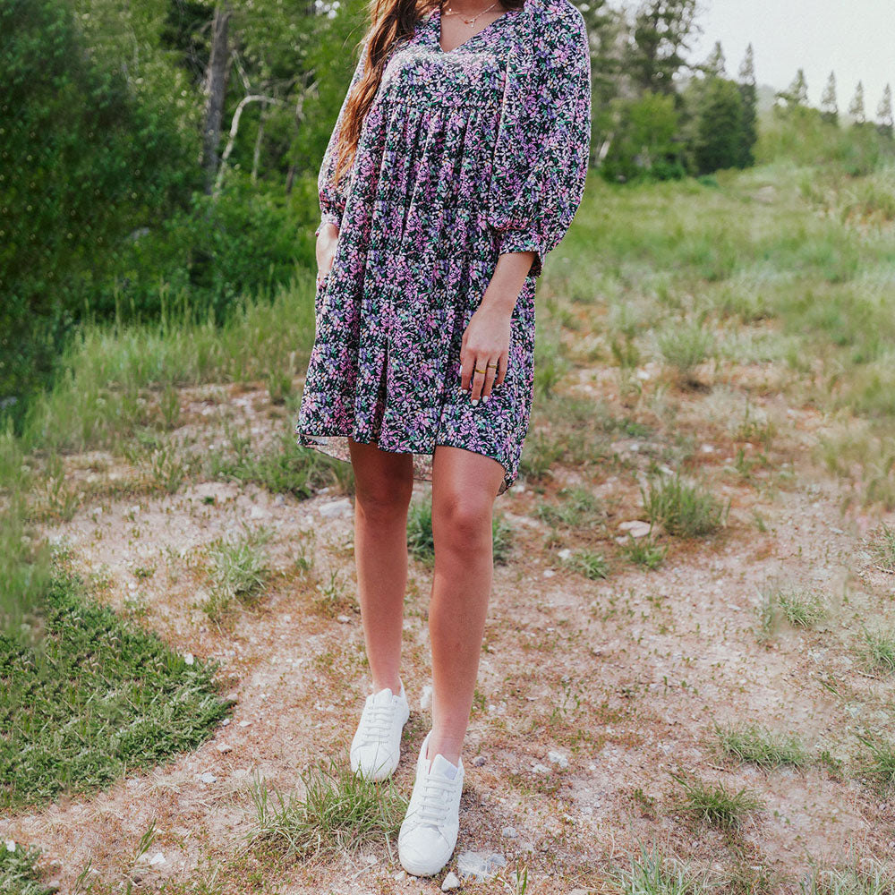 Alyssa Dress (Black Floral) - The Casual Company
