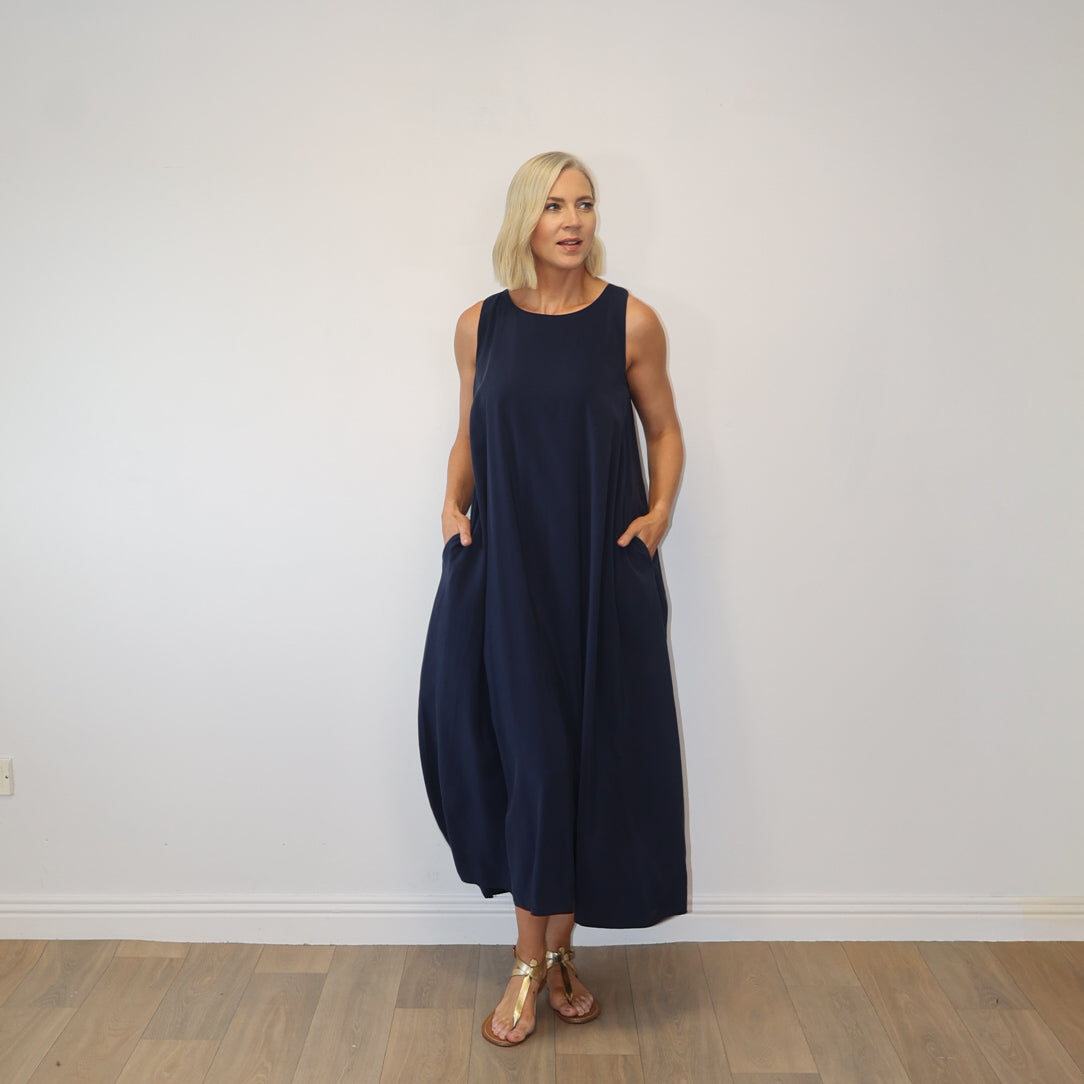 Amber Dress (Navy)