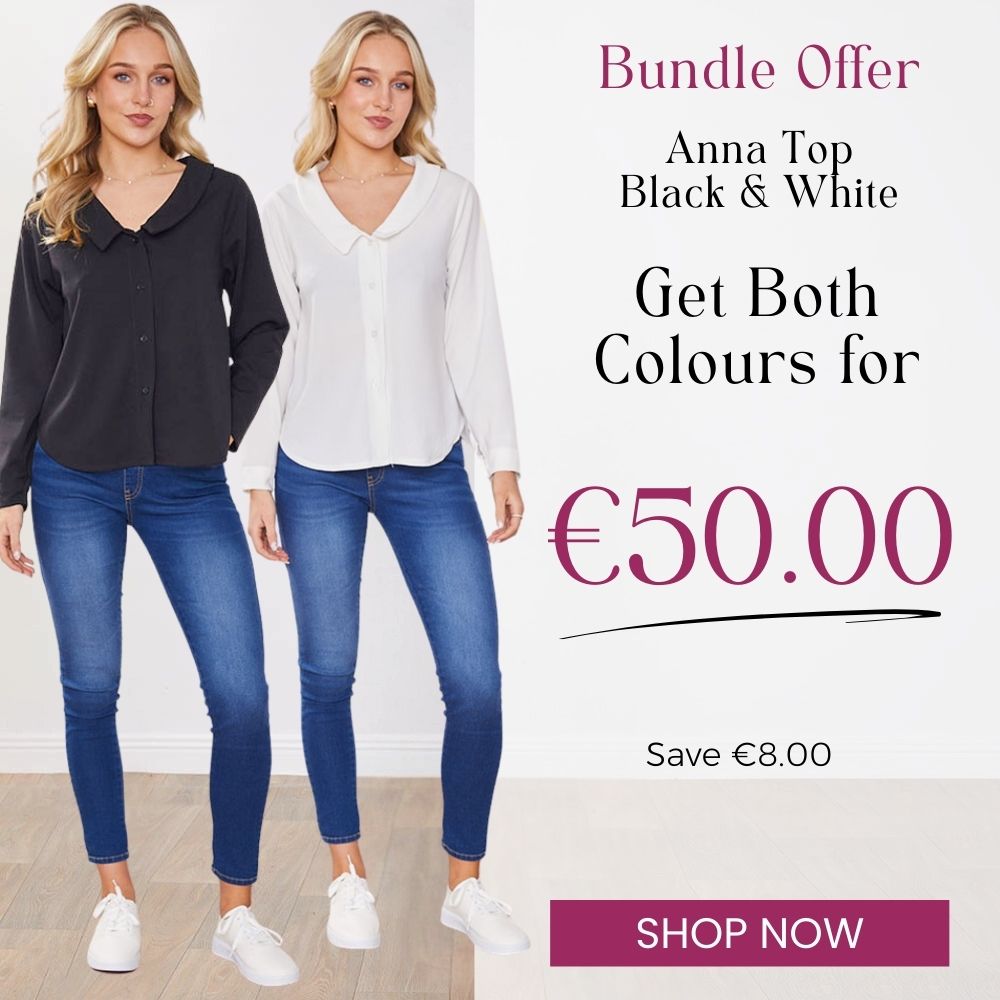Anna Top (Black) & (White) (2 for €50)