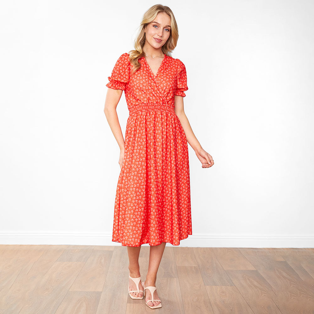 Belle Dress (Red Blossom)