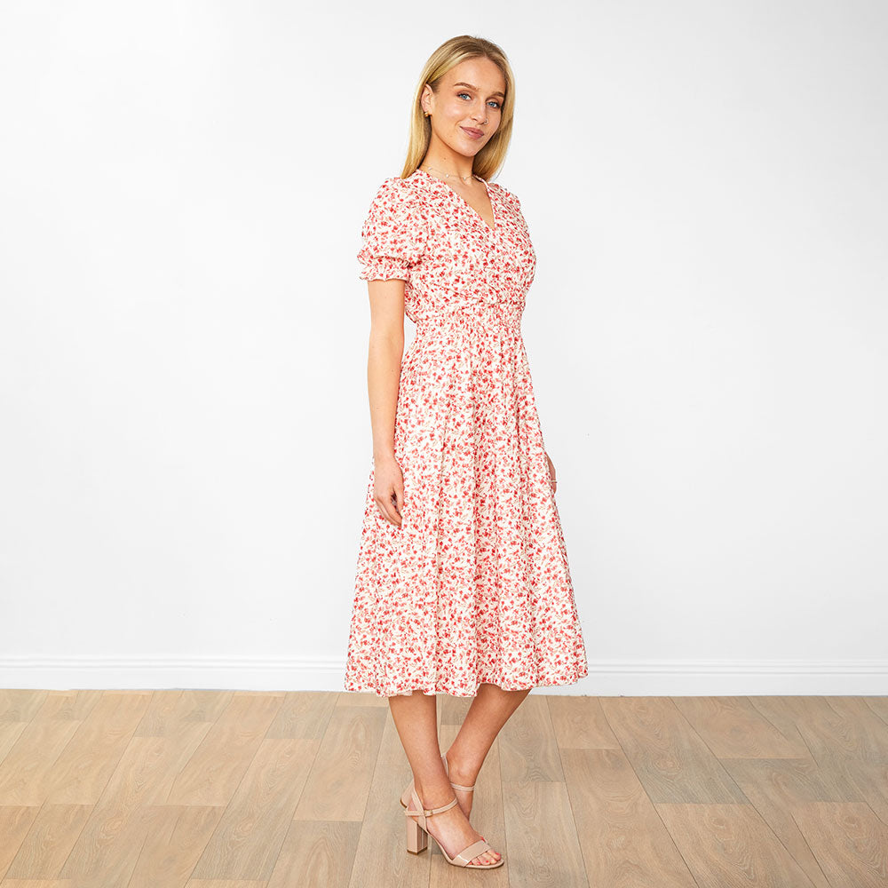 Belle Dress (Honeysuckle Red)